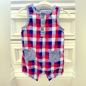 Boy plaid one piece